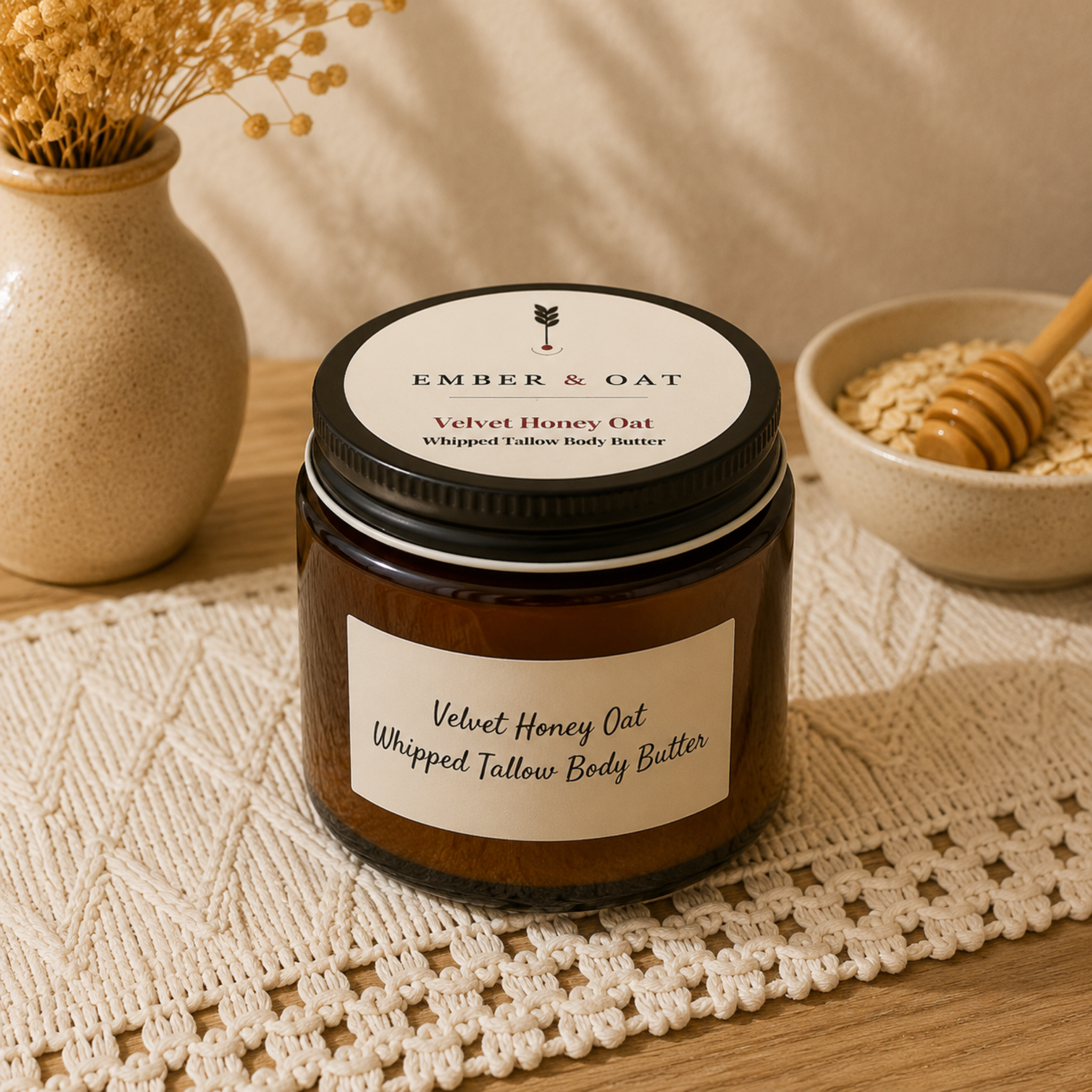 Velvet Honey Oats Whipped Tallow Body Butter